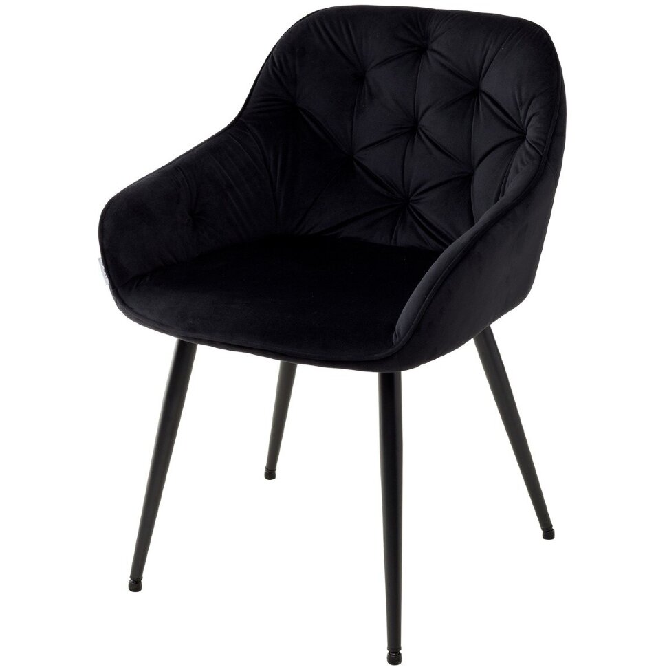 Стул BREEZE BLUVEL-19 BLACK, велюр/ черный каркас М-City 